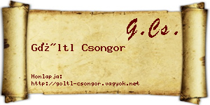 Göltl Csongor névjegykártya