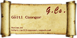 Göltl Csongor névjegykártya